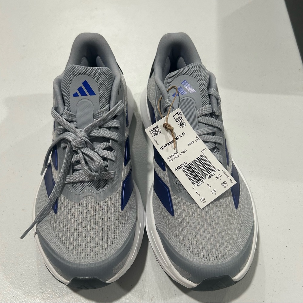 adidas Men's Duramo SL 2 Running Sneaker, Halo Silver/Lucid Blue/Grey, 6.5